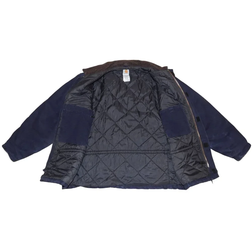 Vintage Carhartt C26 MDT Midnight Blue Jacket Mens Large Regular Union Made - Picture 5 of 10